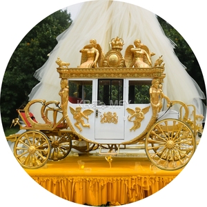 Carroza Eléctrica Motorizada Vintage de Acero, Estilo Maratón, Escultura Antigua de Carruaje Tirado por Caballos, Lujo para Bodas y Atracciones Turísticas - Product Image 5