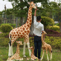Vente flash : Statue de girafe réaliste grandeur nature en fibre de verre, peinte à la main, pour mariage, fête, décoration de jardin extérieur