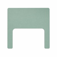 Tapis de chaise haute réutilisable en forme de U, 38 cm, imperméable, résistant à l'huile, flexible, pour table à manger bébé, tapis de chaise haute en silicone
