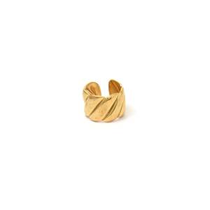 Fashion <b>Ring</b> 316L Stainless Steel PVD Gold Plating Sustainable Resistant Design - Product Image 1