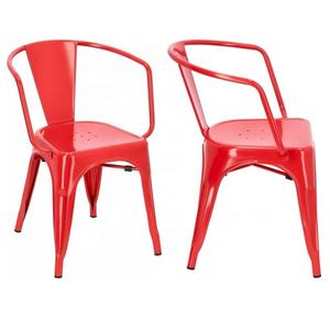 كرسي توليكس معدني بمسند ذراع للاستخدام التجاري، مناسب لغرفة الطعام وغرفة المعيشة والحديقة والشرفة - Product Image 2