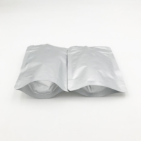 Sachet Doypack non imprimé avec fermeture éclair, en feuille d'aluminium, emballage barrière pour boissons, surface pour impression par héliogravure