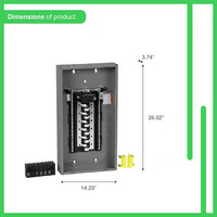 Panel de interruptores principales QO3040CP 100A 24 espacios 48 circuitos para PLC