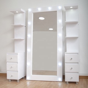 Espejo de pie con Bluetooth y luces LED, decoración para el hogar, estantería invisible para libros, espejo de cuerpo entero para <span class=keywords><strong>vestir</strong></span>, venta al por mayor. - Product Image 2