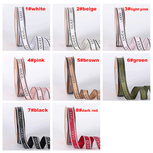 Commercio all'ingrosso della fabbrica 2cm famoso marchio di griffato Grosgrain regalo rotolo di nastro di vendita calda di lusso decorativo nastro per fiori - Product Image 6