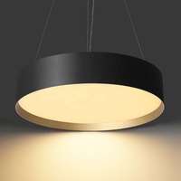 PNY Plafonniers modernes de luxe en or blanc et noir Lustres et lampes suspendues Mode de télécommande Lampes suspendues suspendues