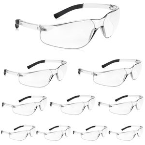 Premium 10 Pack chiaro ANSI Z87.1 occhiali di sicurezza antigraffio occhiali da laboratorio per donna uomo tattico protezione degli occhi per il lavoro di laboratorio - Product Image 2