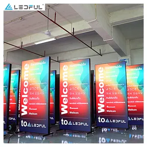 الجملة الرقمية لافتات و LED شاشة عرض LED شاشة داخلي المشارك P1.9 P2 P2.5 P3 P4 LED لافتات الفيديو سبورة حائط