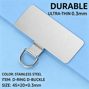 Clip en acier inoxydable avec autocollant anti-perte, support de téléphone portable, sangle de fixation, pièce de connexion solide, fixation universelle - Product Image 4