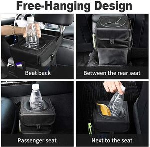 100% rò rỉ bằng chứng không thấm nước xe Thùng rác có thể tổ chức với nắp và túi lưu trữ đa năng 2 gallon Thùng rác <span class=keywords><strong>bin</strong></span> trong màu đen - Product Image 5