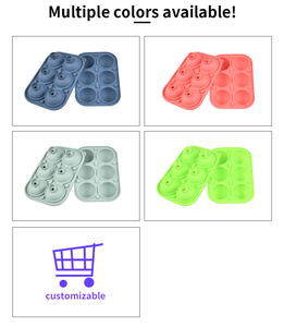 Bandeja de silicona para cubitos de hielo con forma de balón de voleibol, ecológica, reutilizable, antiadherente, fácil de limpiar, cubitos de hielo grandes para el hogar, fiestas de verano, bebidas frías - Product Image 3
