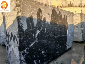 Dalle de marbre italien moderne polie, élégante et poétique, motif de peinture à l'encre noire et blanche, tempête cosmique cambrienne, pierre naturelle - Product Image 6