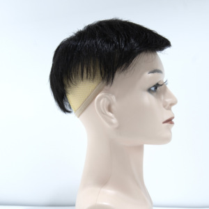 Perruques courtes en recul pour hommes Top pièce de remplacement de cheveux Invisible naturel postiche perruque de cheveux humains pour hommes - Product Image 2