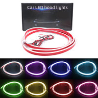 CAR-REFINE 1,8 m Led Hood luces faro tira LED Color blanco Drl Luz de señal de giro blanco amarillo bombilla Flexible que fluye para BMW