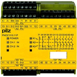 Pilz PNOZ X10.11P 24VDC Safety <b>Relay</b> 6n/o 4n/c 6LED E-Stop <b>Relay</b> - Product Image 1