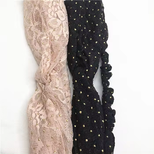 Women's New Design Elastic Hair Bands <strong>Lace</strong> Bronzing <strong>Headband</strong> Fashion Hair Accessories - Product Image 2