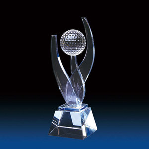 Trophée en cristal courbé en forme de femme artistique pour les récompenses féminines dans les domaines sportif et culturel - Product Image 3