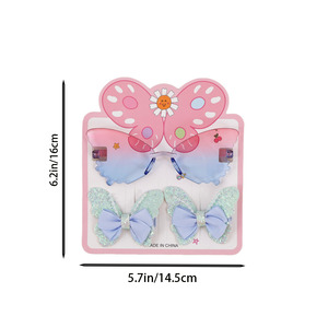 New Kids Butterfly Sunglasses Hair <b>Clip</b> Set Korean Glitter <b>Bow</b> Hair Barrettes Cute Girls Party Eyewear Hair Accessories Kit - Product Image 2