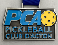 Médaille de cricket sportive en métal, design personnalisé, émail souple doré, pour le club de pickleball Seaside Smashers, prix de tournoi, vente en gros d'usine