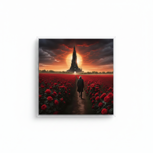Stephen King Dark Tower Art Deco Panel <b>Canvas</b> Print Elegant Literary Decor Clear <b>Framed</b> Hanging Wall Art - Product Image 2