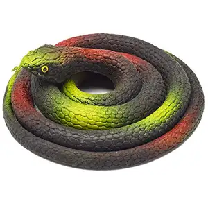 Rubber Snakes Realistic Rubber Snakes Black Mamba Snake Toys Halloween Decoration Garden Props Prank Stuff 30 inch