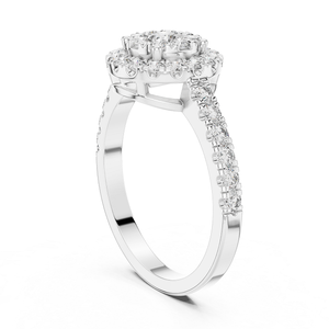 Bague en argent avec diamant, bijoux élégants et brillants pour femmes, idéale pour un mariage, une fiançaille, un cadeau ou un usage quotidien. - Product Image 1