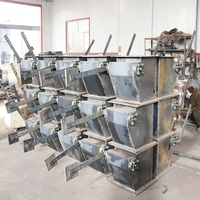 Vanne à double volet industrielle pour charbon en poudre, coke en poudre, cendres de soude, granulés d'alimentation