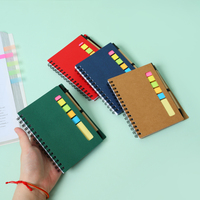 Ensemble de blocs-notes sur le thème des fenêtres avec notes adhésives, couverture en PU, carnet à spirales, impression de logo personnalisable, cadeau