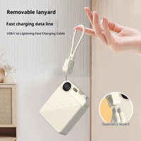 Câble de type C, charge rapide, petit chargeur de batterie, format de poche, mini banque d'alimentation, 10000 mAh, banque d'alimentation 10000 mAh avec câbles intégrés