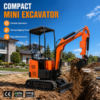 Mini-excavatrice compacte à cabine ouverte CE EPA EURO5 avec livraison gratuite pour l'aménagement paysager résidentiel, le creusement de fossés, les travaux agricoles et les excavations utilitaires