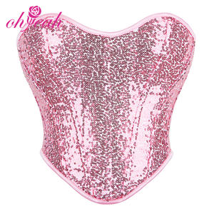 Nuevo corsé de lentejuelas Rosa transpirable de 15 piezas, corpiños de estilo Vintage para salir de noche, moda de plástico, huesos, ropa de fiesta, corbales - Product Image 6