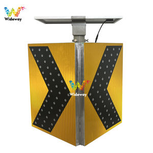 Señales de tráfico de flecha bidireccional LED solar para construcción de carreteras Señales de advertencia de alta visibilidad para viajes seguros - Product Image 1