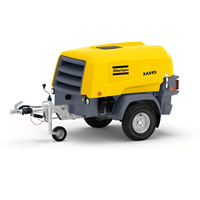 Kompresor Udara Mobile Sekrup dengan Mesin Diesel Pompa 22kw 15kw Efisiensi Tinggi Industri