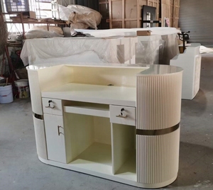Luxury Modern Small Clinic High-quality Cashier Counter Beauty Salon Reception Desk Boutique - Product Image 5