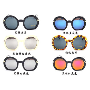 Round <b>Frame</b> Sunglasses Metal <b>Frame</b> <b>Black</b> UV400 Protection Unisex Style Glasses - Product Image 3