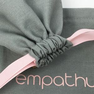 Custom Logo Printed Grey Cotton Linen Clothing Shoes <b>Drawstring</b> Bags Wholesale Storage <b>Pouches</b> - Product Image 5