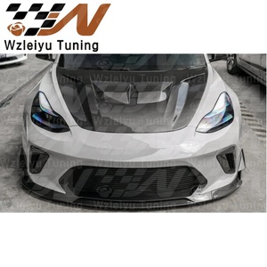 Compatible avec <span class=keywords><strong>Tesla</strong></span> Model 3 Model Y 17-23, capot avant en fibre de carbone, capot ventilé style <span class=keywords><strong>robot</strong></span> - Product Image 4