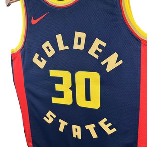 Venta al por Mayor Personalizada de los <span class=keywords><strong>Golden</strong></span> <span class=keywords><strong>State</strong></span> <span class=keywords><strong>Warriors</strong></span> 24-25 # <span class=keywords><strong>Camiseta</strong></span> de <span class=keywords><strong>baloncesto</strong></span> 30 City Ed de malla de poliéster para entrenamiento de adultos, transfronteriza - Product Image 5