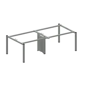 Kantoormeubilair Benen Metalen Tafel Frame Gezicht Aan Gezicht 4 Persoon Bureau Metalen Frame Met De Draad Slot