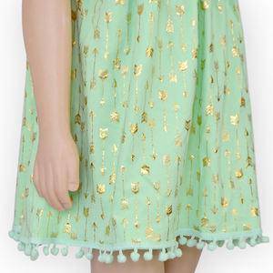 Vestidos de Niña con Diseños Impresos de Flechas, Personalización con Impresión Digital, Vestido de Verano con Mangas con Volantes - Product Image 5
