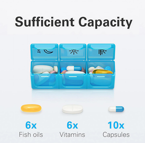 Stock Plastic Product <b>Rainbow</b> Color 7 Day Pill Organizer 21 Cases Weekly Pill <b>Boxes</b> - Product Image 2