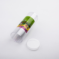 Fournisseurs de tubes en plastique acétate transparent imprimés sur mesure en gros, emballage cylindrique transparent