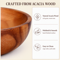 Planche à découper en bois d'acacia, Bol à pâte en bois, Ensemble de bols, Cuillère en bois, Ensemble de cuillères et fourchettes, Louche, Ensemble de cuillères en bois