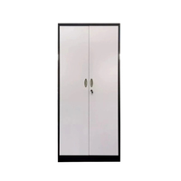 Armoire de rangement en métal à 2 portes, armoire de rangement en métal avec 4 étagères mobiles, prix de gros