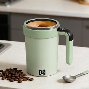 0728 304 Stainless Steel Smart Drinkware Fully Automatic Portable Coffee Stirring Cup Magnetic Suction <b>Heating</b> Cooling - Product Image 4