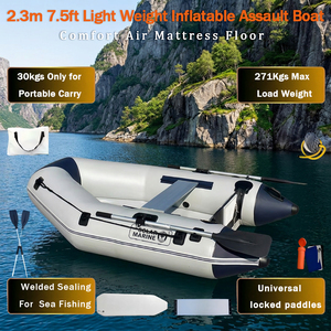 Perahu Ponton Tiup Solar Marine 2 Orang <span class=keywords><strong>2.3</strong></span> M, Lantai Dek Udara, Proses Penyegelan dengan Pengelasan Panas untuk Air Laut - Product Image 1