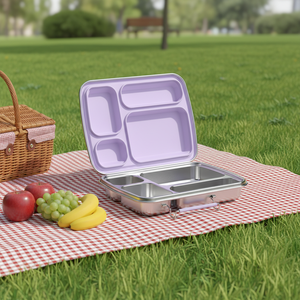 Customized Food Container Unique Sandwich Portable Microwave Leak Proof Tiffin Stainless Steel Loncheras Kids Bento <b>Lunch</b> <b>Boxes</b> - Product Image 6