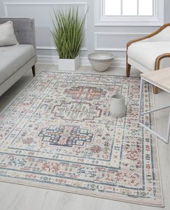 <strong>Boho</strong> Style Wholesale Online Sales Floral Medallion Faded Traditional Style Classic Polypropylene Machine Washable Area <strong>Rug</strong> - Product Image 5
