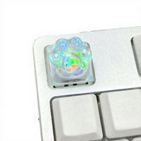 Capuchon de clavier en résine à paillettes, fait à la main, avec des paillettes colorées, translucide, lumineux, personnalisé, artisanal, pour clavier mécanique MX