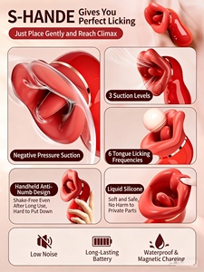S-hadne 3-in-1 tongvibrator, mondvibrator, zuigstimulator, seksspeeltje voor volwassen vrouwen, vrouwenvibrator, seksspeeltje voor vrouwen - Product Image 2